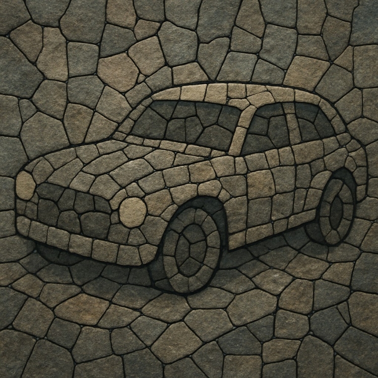 Stone Car Mosaic