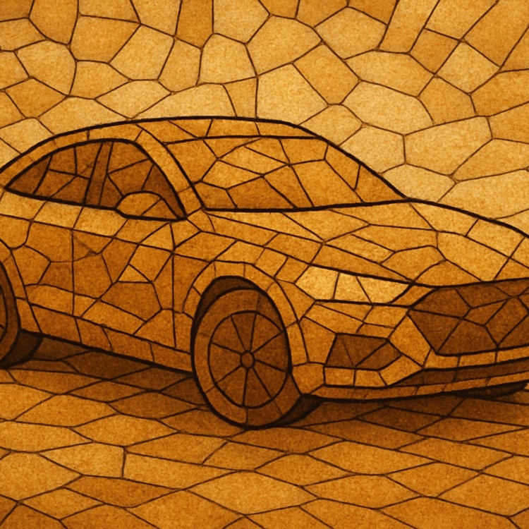 Sand Car Mosaic