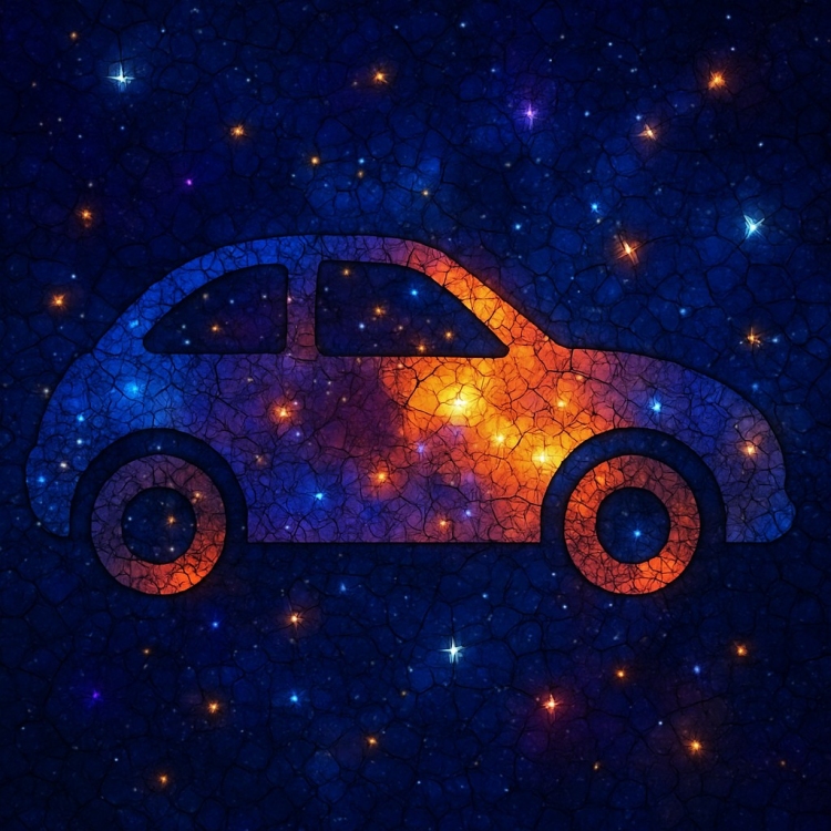 Space Car Mosaic