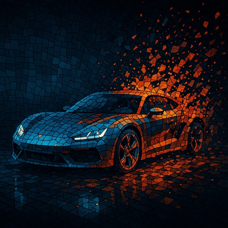 Destruction Car Mosaic