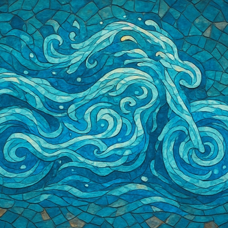 Water Motorbike Mosaic