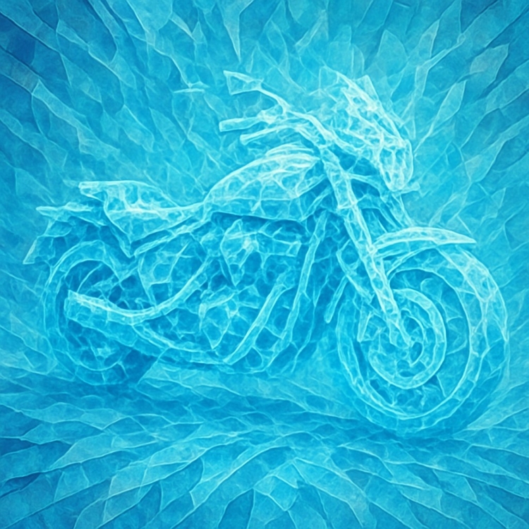 Ice Motorbike Mosaic