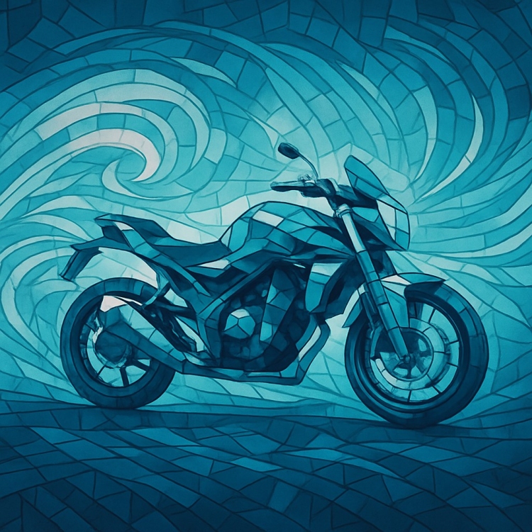 Wind Motorbike Mosaic