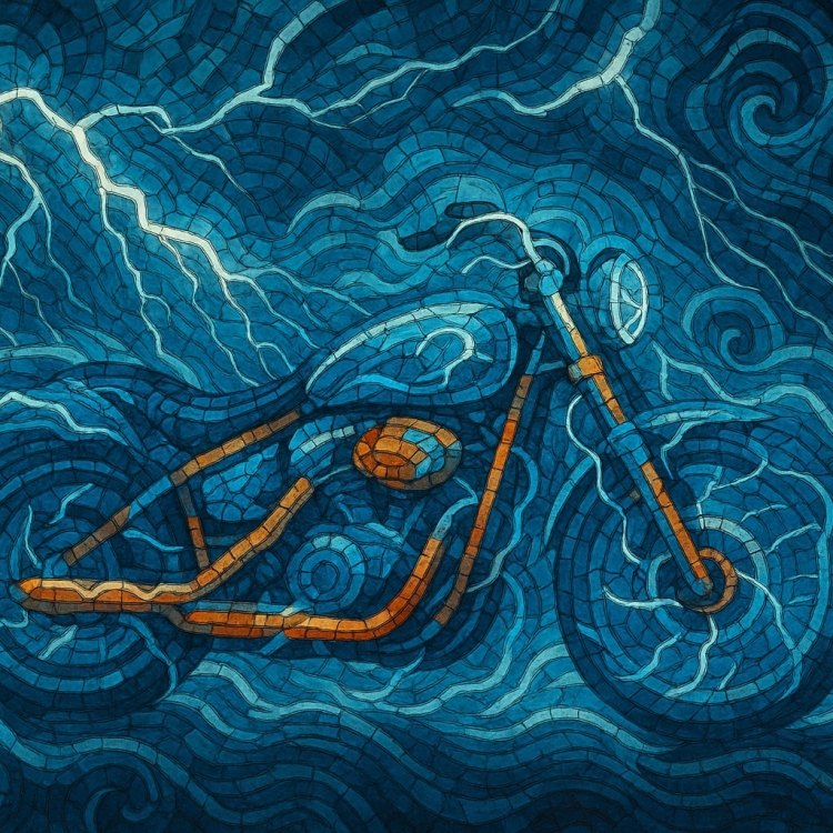 Storm Motorbike Mosaic