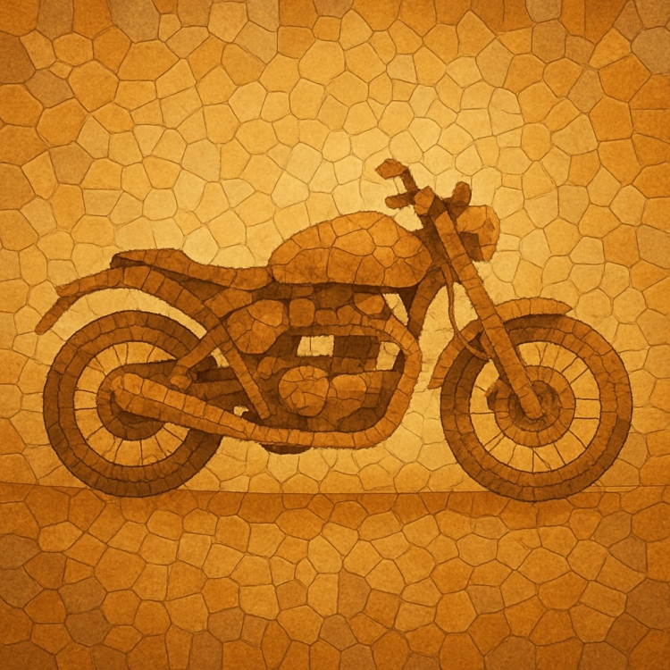 Sand Motorbike Mosaic