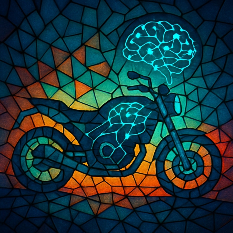 Mind Motorbike Mosaic