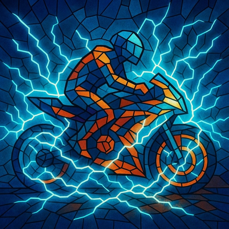 Power Motorbike Mosaic