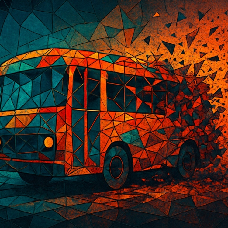 Destruction Bus Mosaic