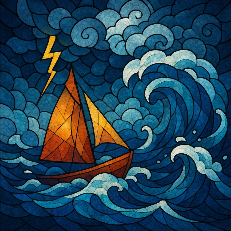Storm Boat Mosaic