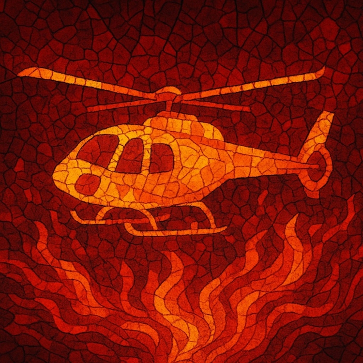 Fire Helicopter Mosaic