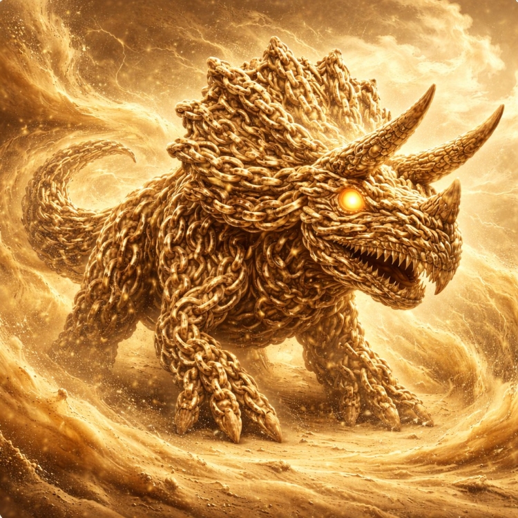 Sand Triceratops Chain