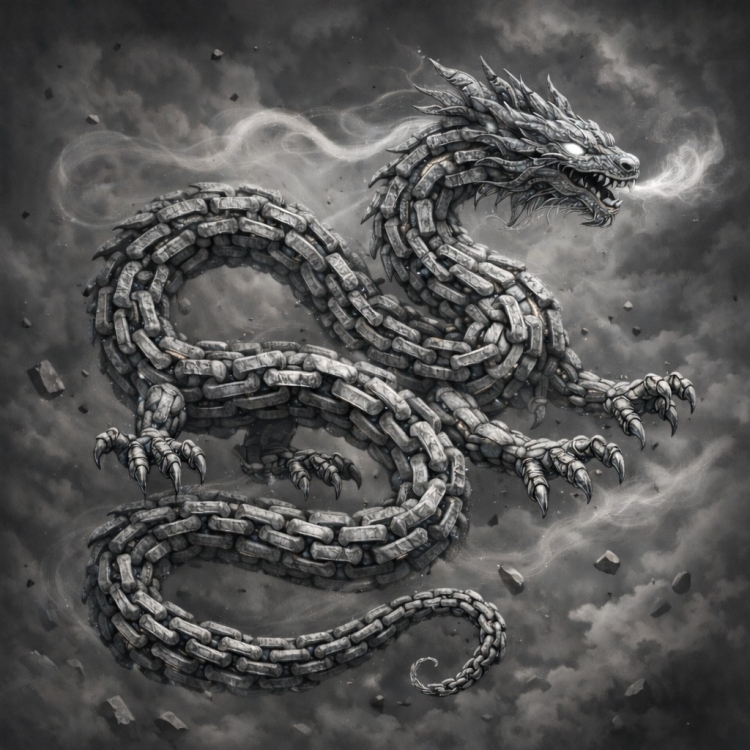 Stone Eastern Dragon Chain